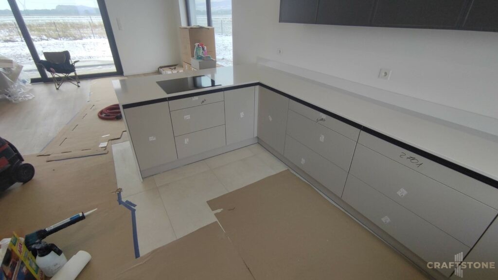 Konglomerat kwarcowy Technistone Crystal Absolute White