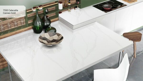 7550 Calacatta Cannes Gold [Avant Quartz] - obrazek 4